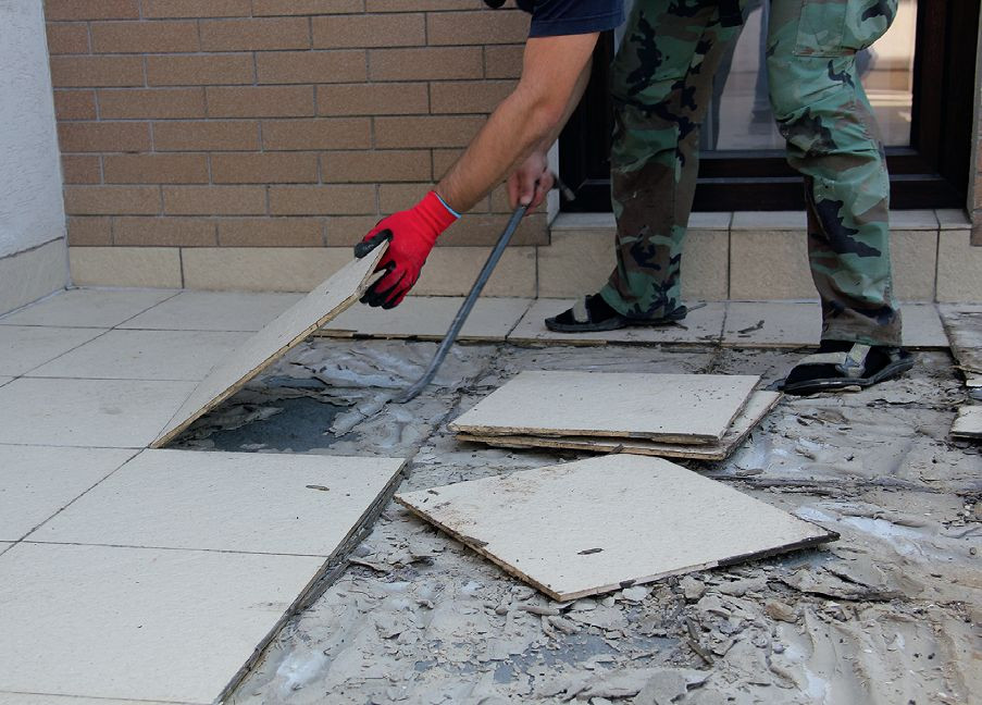 Wymiana okładziny z płytek na tarasie