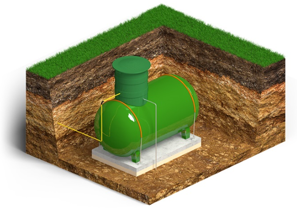 Zbiornik podziemny na gaz płynny o pojemności 2700 l