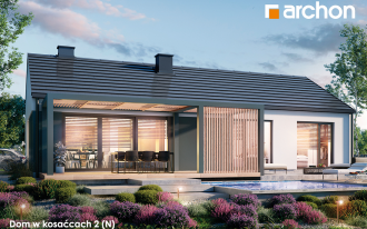 Mały dom parterowy z dużymi przeszkleniami w cenie mieszkania! Zobacz ten projekt ARCHON+