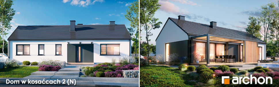 Mały dom parterowy z dużymi przeszkleniami w cenie mieszkania!