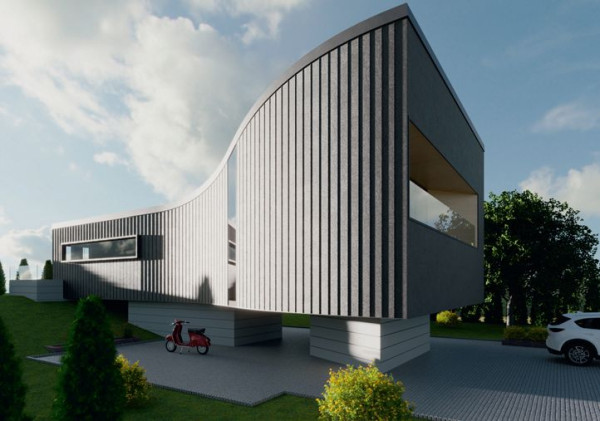 BP19 i BP11 HTS budynek usługowy - elewacja owalna