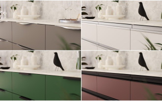 Uchwyty krawędziowe i wpuszczane REJS do nowoczesnej kuchni 