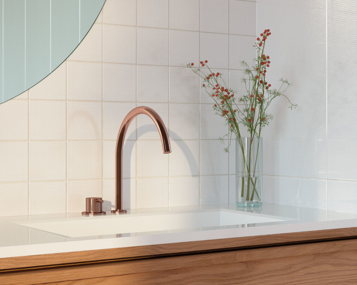 Płytki z kolekcji Neve Creative Bianco - dekor z połyskiem