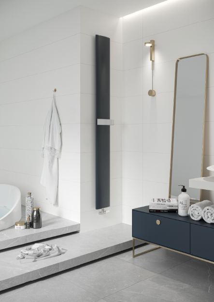 Pionowy, smukły kształt grzejnika dekoracyjnego Slim jest dopełnieniem klasycznego stylu.