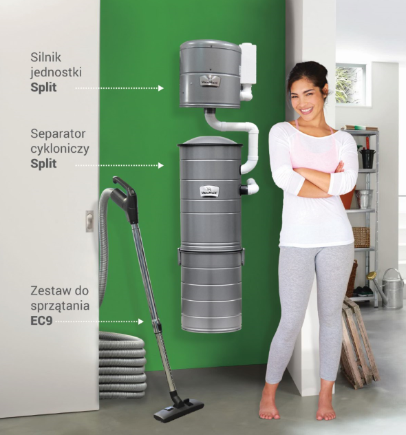 Odkurzacze typu Split wykorzystują jako filtry czystą separację cykloniczną