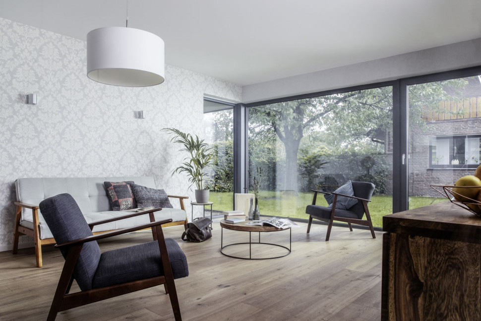 Duże okno tarasowe Rehau