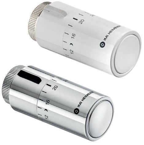 Głowica termostatyczna Halo z czytelną skalą temperatury