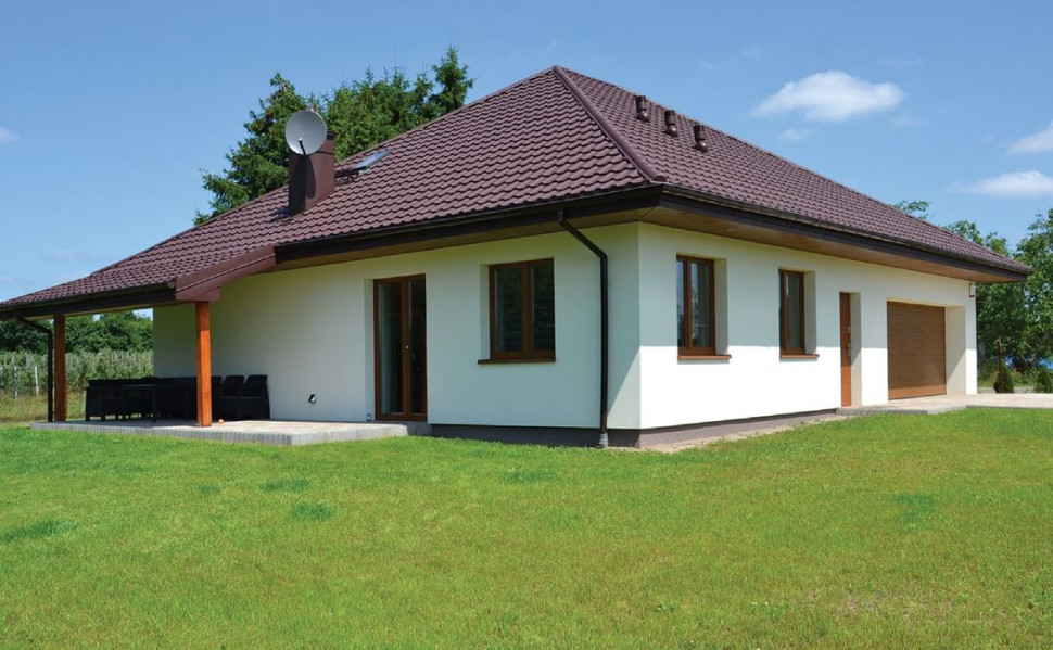 Południowo-wschodni narożnik domu parterowego