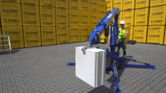 Spider 250 - innowacyjny miniżuraw do wznoszenia ścian z wielkowymiarowych bloków Ytong Jumbo i Silka Tempo