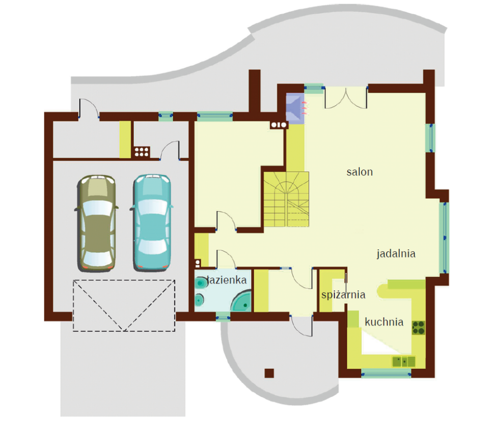 Rzut parteru przed zmianami