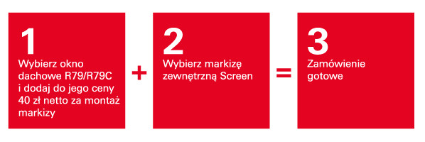 Okno dachowe z markizą