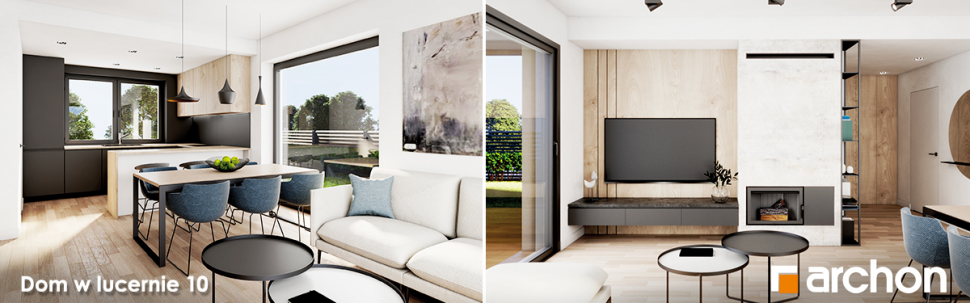 Dom w lucernie 10 - wnętrze wizualizacja