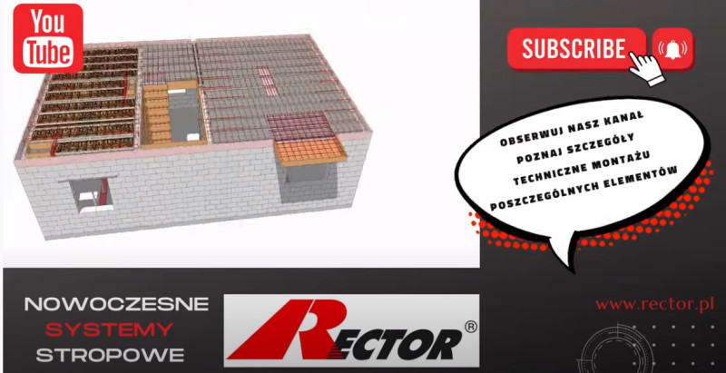 Montaż stropów od A do Z - nowy cykl filmów w 3D na kanale YT marki RECTOR