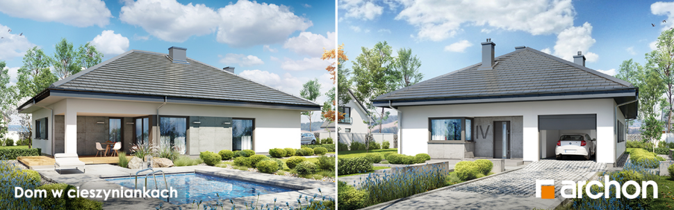 Projekt Domu w cieszyniankach - wizualizacja