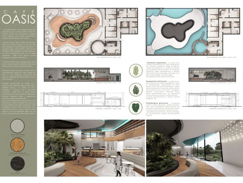 Projekt Cafe Oasis autorstwa Wiktorii Kozłowskiej