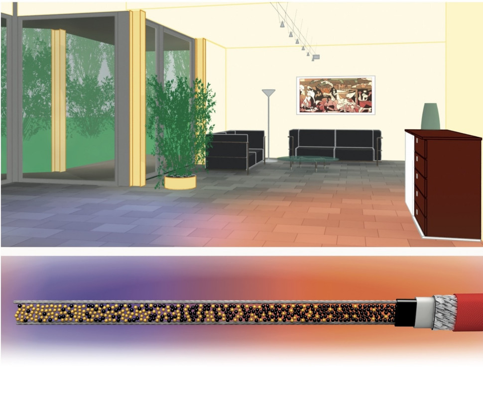 Samoregulujący, inteligentny system nVent RAYCHEM T2Red wykryje miejsca zasłonięte przez meble.