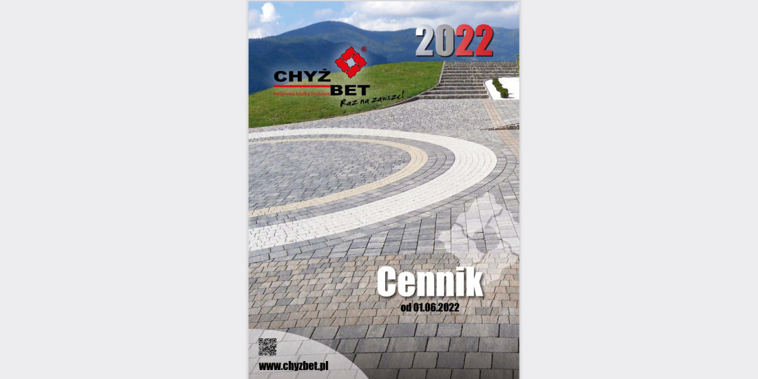 Nowy cennik kostki betonowej Chyżbet - czerwiec 2022