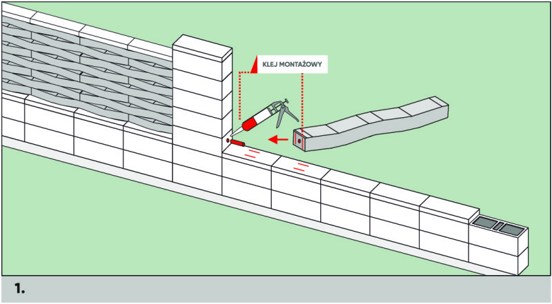Układanie przęsła betonowego KOMBO w wersji poziomej