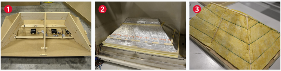 konstrukcja, imitująca powierzchnię dachową