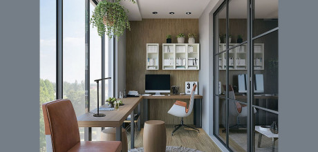 Dobrze oświetlone biuro - zasady tworzenia home office