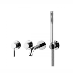 Oltens Molle bateria wannowo-prysznicowa podtynkowa 4-otworowa chrom 34105100