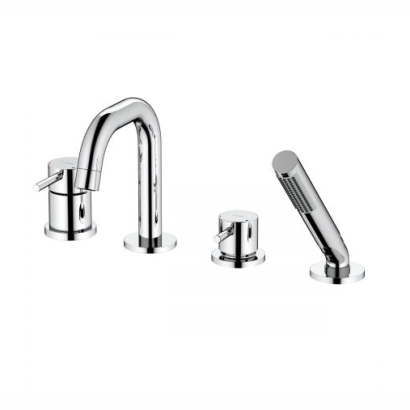 Oltens Molle bateria wannowo-prysznicowa kompletna 4-otworowa chrom 34200100