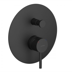 Oltens Molle bateria wannowo-prysznicowa podtynkowa kompletna czarny mat 34100300