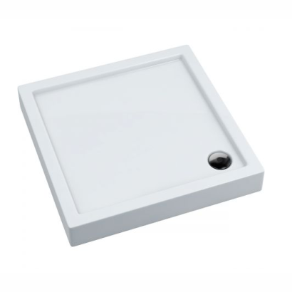 Oltens Vindel brodzik kwadratowy 90x90 cm akrylowy biały 17004000
