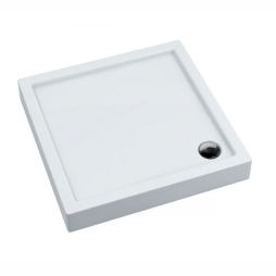 Oltens Vindel brodzik kwadratowy 80x80 cm akrylowy biały 17003000