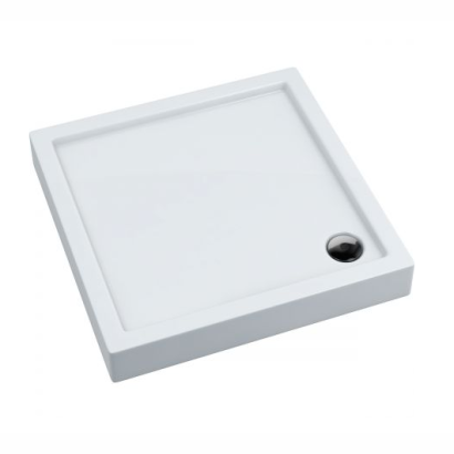 Oltens Vindel brodzik kwadratowy 80x80 cm akrylowy biały 17003000