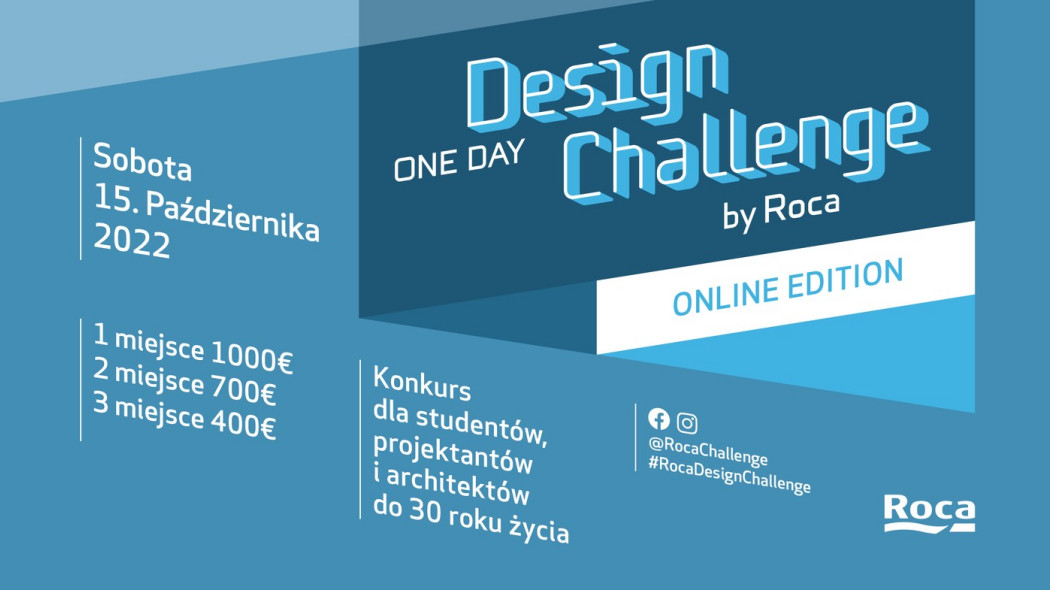 Roca One Day Design Challenge - przed nami IV edycja konkursu