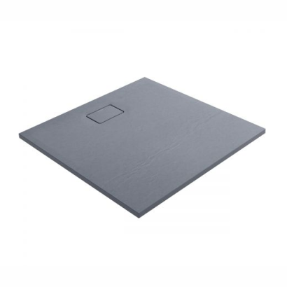 Oltens Bergytan brodzik kwadratowy 100x100 cm RockSurface szary beton 17102700