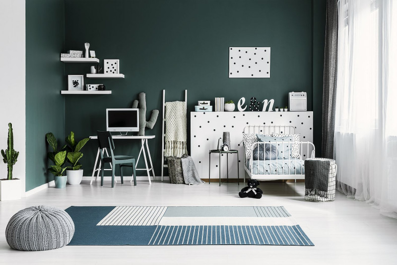 Aranżacja pokoju z zielenią Secret Garden z palety Beckers Designer Collection