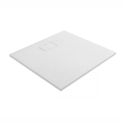 Oltens Bergytan brodzik kwadratowy 80x80 cm RockSurface biały 17100000