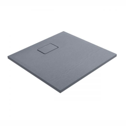 Oltens Bergytan brodzik kwadratowy 80x80 cm RockSurface szary beton 17100700