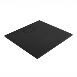 Oltens Bergytan brodzik kwadratowy 80x80 cm RockSurface czarny mat 17100300