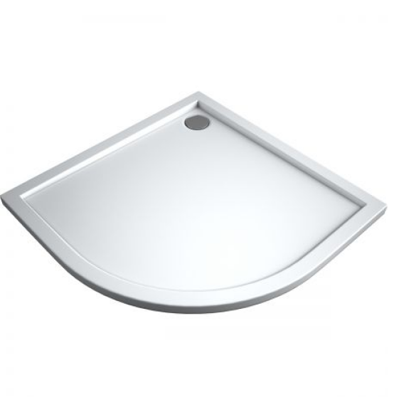 Oltens Superior brodzik półokragły 80x80 cm akrylowy biały 16001000