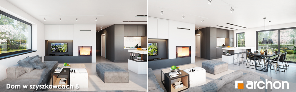 Projekt Dom w szyszkowcach 8 - wnętrza