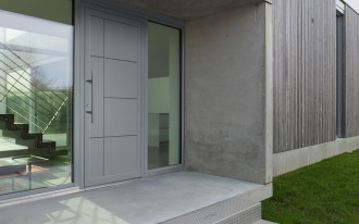 Drzwi aluminiowe SOLANO 86 z panelem wsadowym