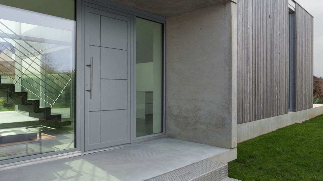 Drzwi aluminiowe SOLANO 86 z panelem wsadowym