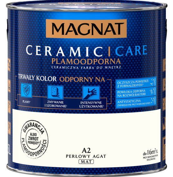 MAGNAT Ceramic Care - plamoodporna, ceramiczna farba do wnętrz, która oczyszcza powietrze z formaldehydu