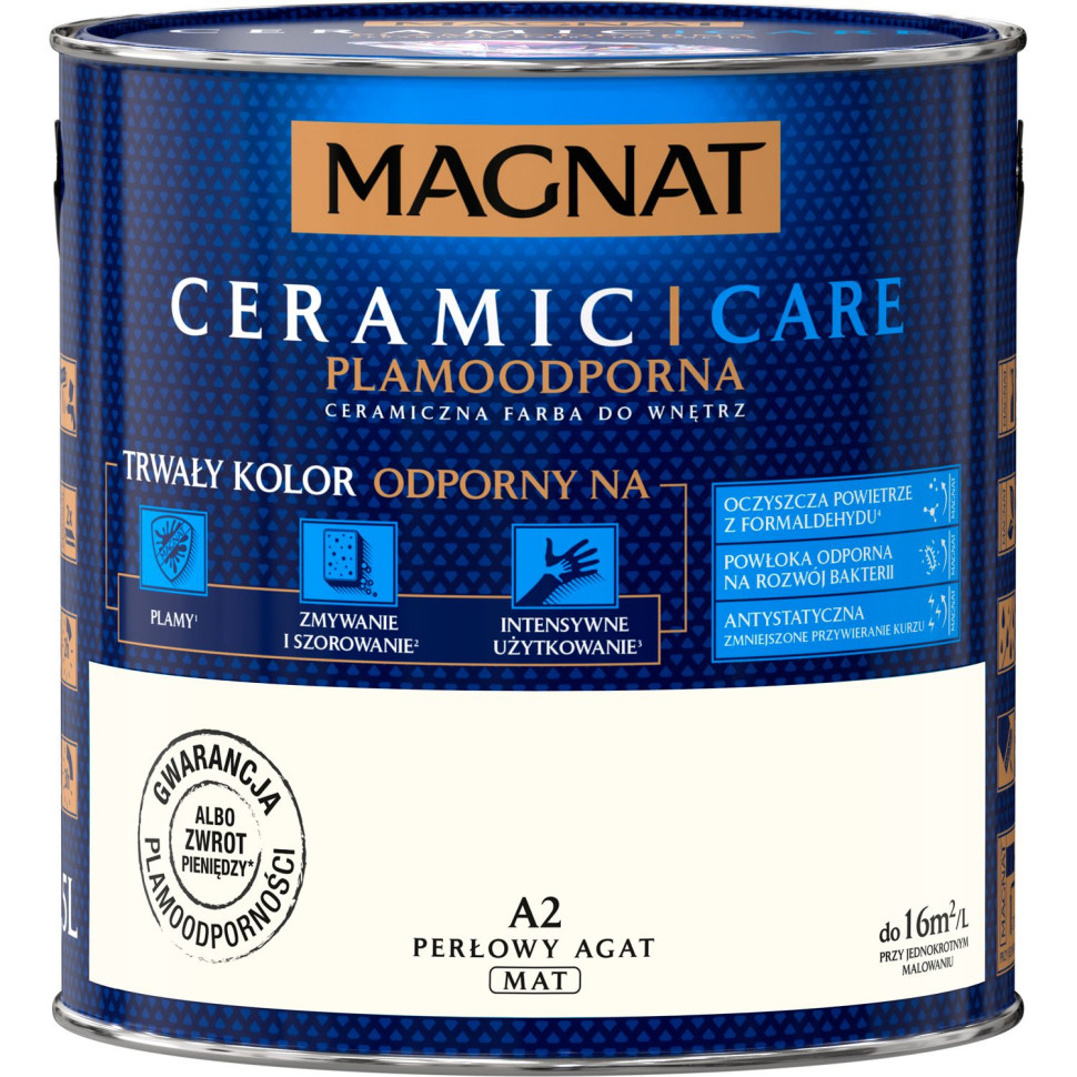 MAGNAT Ceramic Care - plamoodporna, ceramiczna farba do wnętrz, która oczyszcza powietrze z formaldehydu