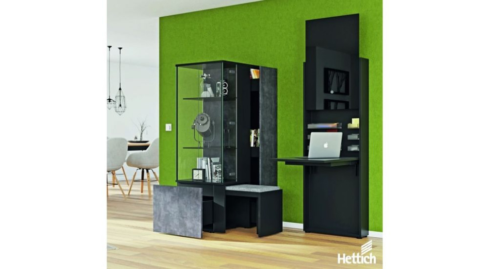 Szybka zmiana funkcji regału za sprawą przesuwnych frontów to doskonały pomysł