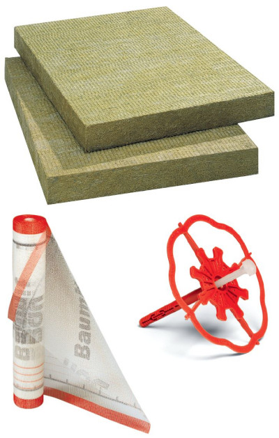 Typowy system ociepleń składa się ze styropianu lub wełny mineralnej, siatki zbrojącej, kleju, kołków montażowych, gruntu i tynku