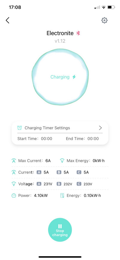 Proces ładowania można sprawdzić w aplikacji