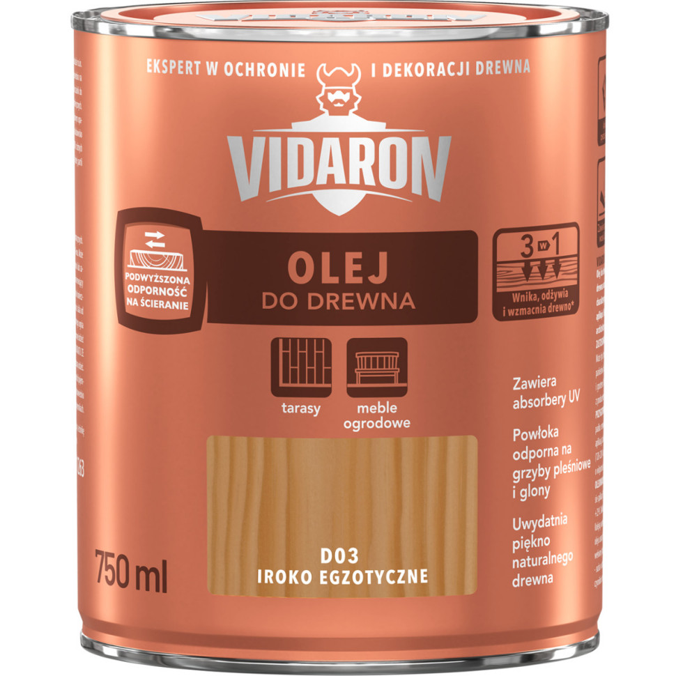 Olej do drewna VIDARON Iroko egzotyczne