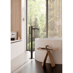 KLUDI BOZZ - bateria wannowo-natryskowa, wolnostojąca, czarny mat