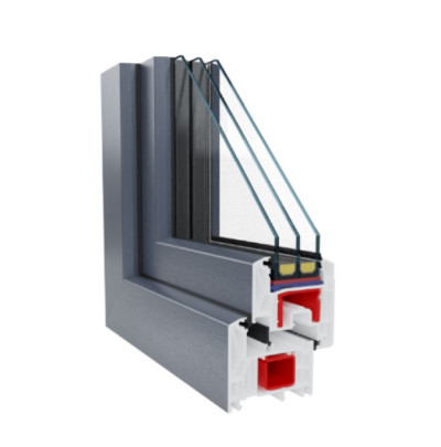 Okna Premium Rehau bluSYNEGO są wzmocnione stalą o grubości 2 mm