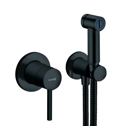 KLUDI BOZZ - zestaw higieniczny, czarny mat - komplet