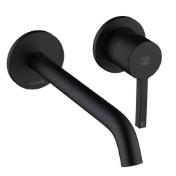 KLUDI NOVA FONTE - Pura ścienna bateria umywalkowa 220, czarny mat